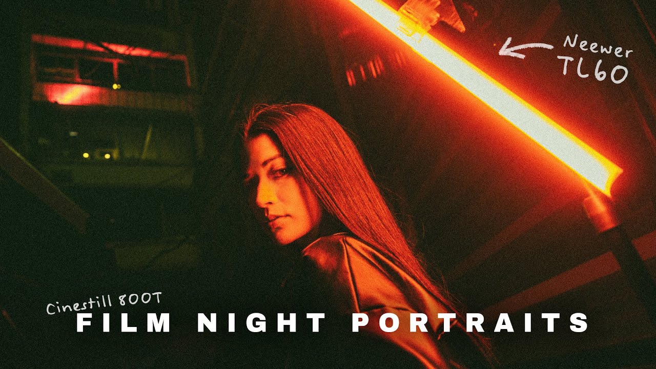 Film Night Portrait in Seoul / Nikon FE2 - Cinestill 800T / Neewer TL60