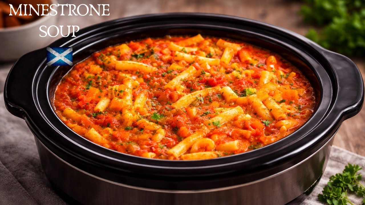 Easy slow cooker Minestrone soup :) Cook with me