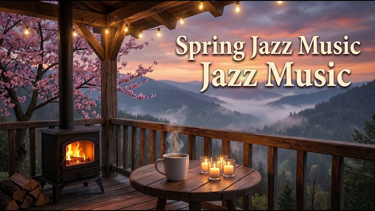 Calm & Relaxing Spring Jazz 🌸 Spring Coffee Shop Ambience for Working, Studying and Concentration