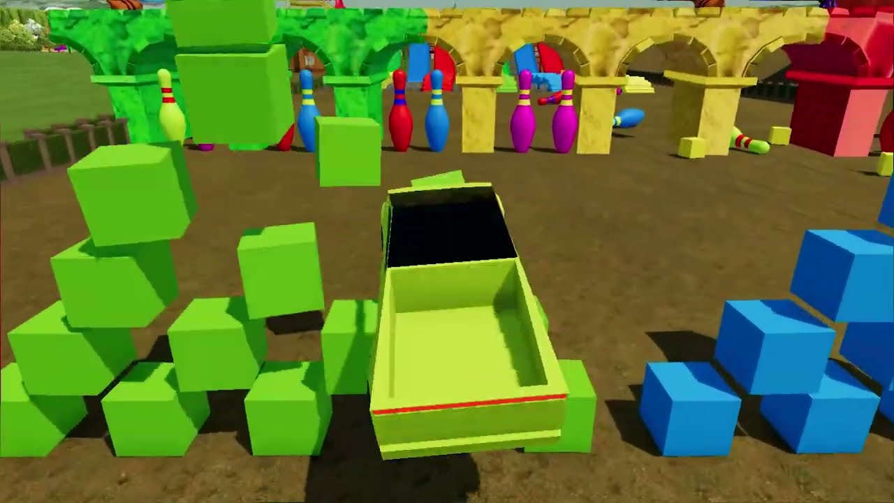 TRANSPORTING PIXAR CARS & FRUITS WITH COLORED & JOHN DEERE vs CLAAS vs TRACTORS - BeamNG.drive #983