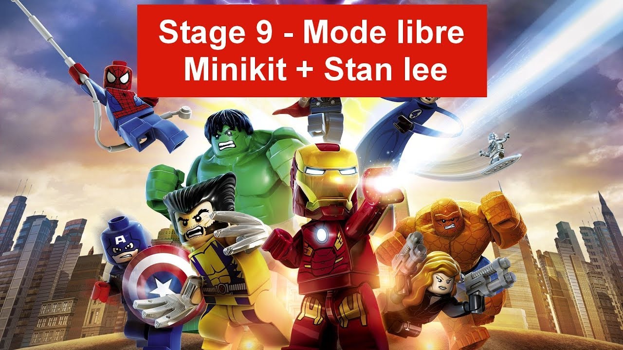 Lego Marvel Super Heroes - stage 9 - mode libre : minkit + stan lee