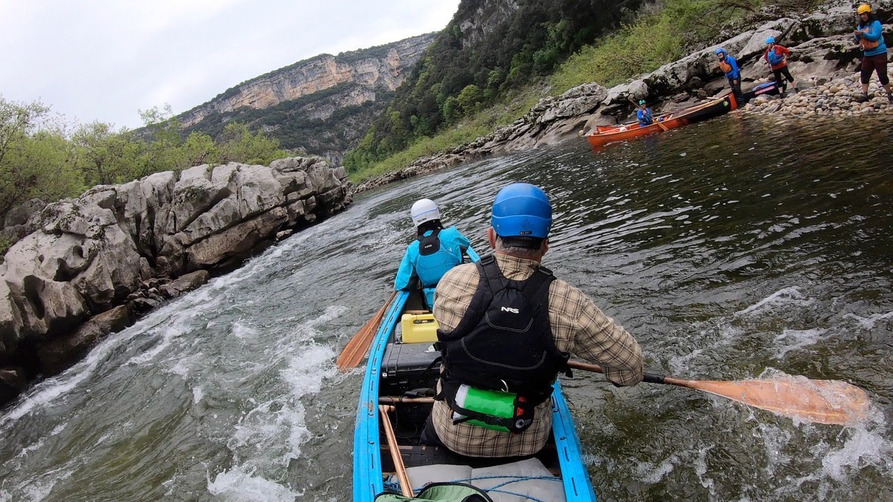 Reading the River (3):  Three White Water Moves in a Canoe on the Ardeche and two swims
