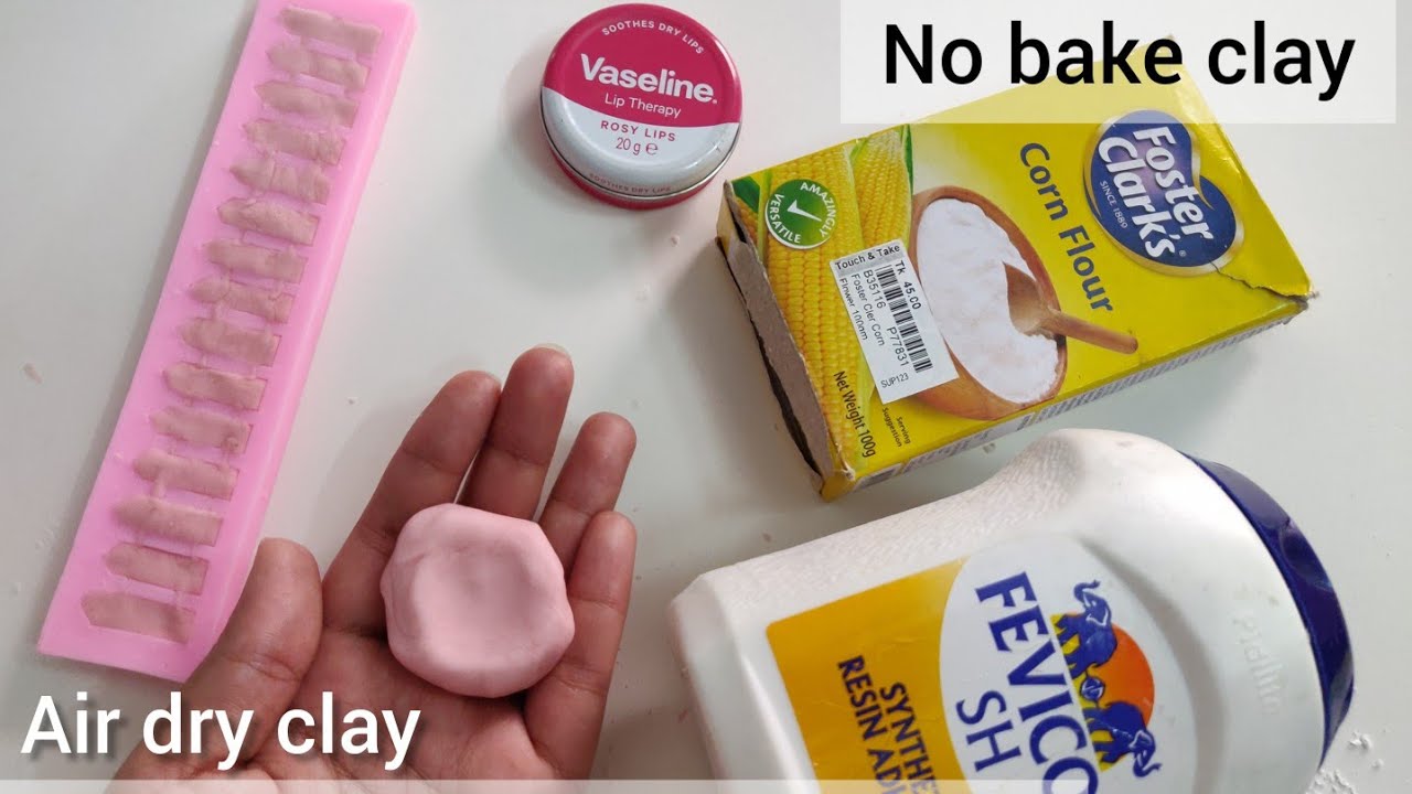 How to make clay | Easy Air Dry Clay | No bake clay | Easy clay making with 3 ingredients
