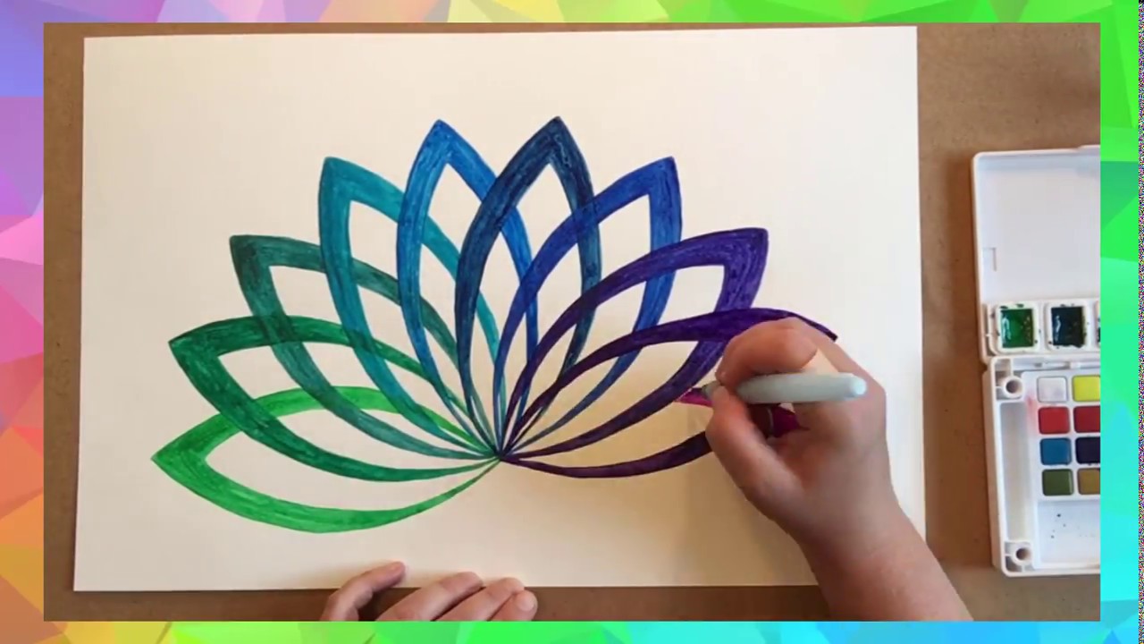 Geometric Watercolor Tutorial