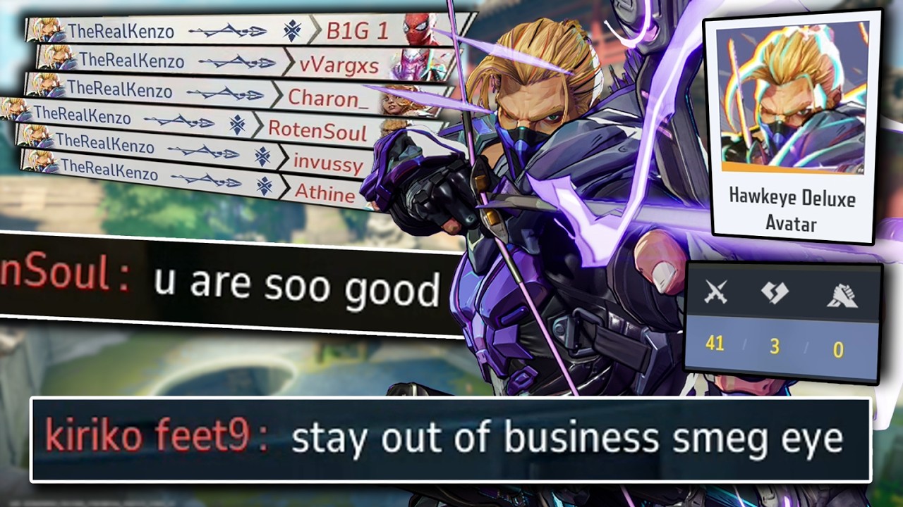 Tilting Enemies as a Flanking LORD Hawkeye in Marvel Rivals