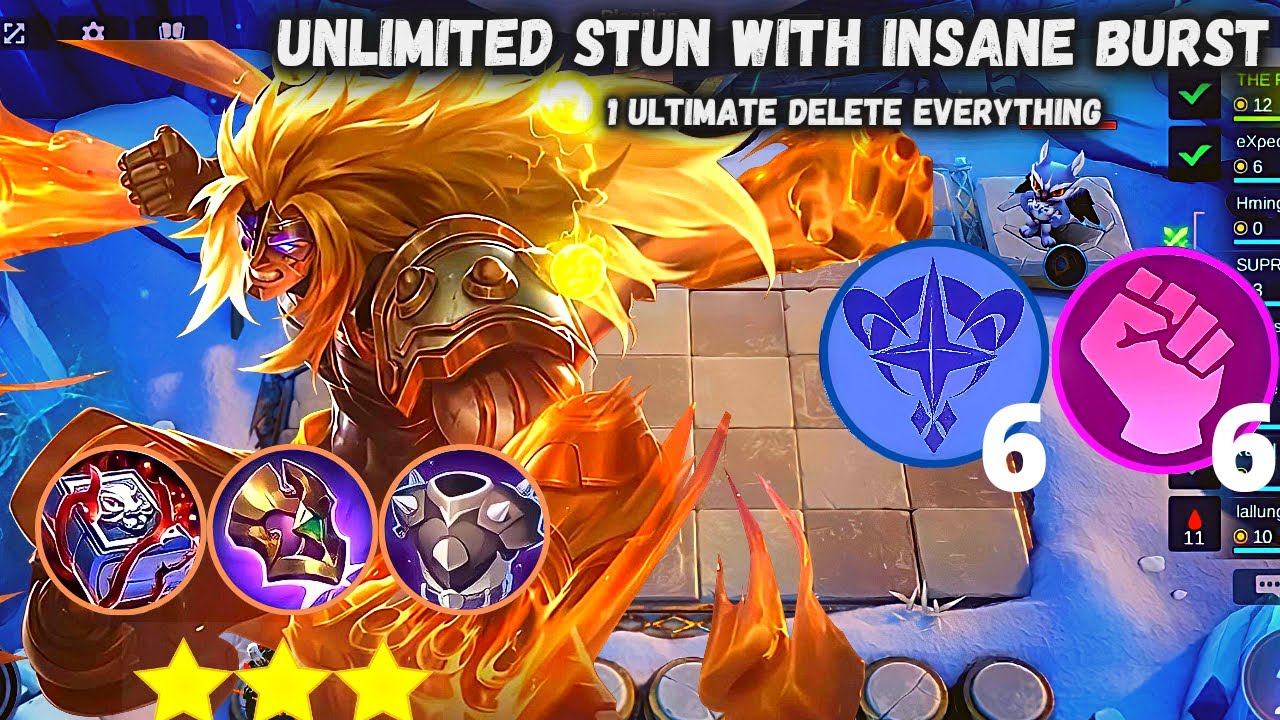 SLAUGHTER BADANG UNLIMITED STUN WITH BURST 1 ULTIMATE DELETE EVERYTHING | MAGIC CHESS BEST SYNERGY