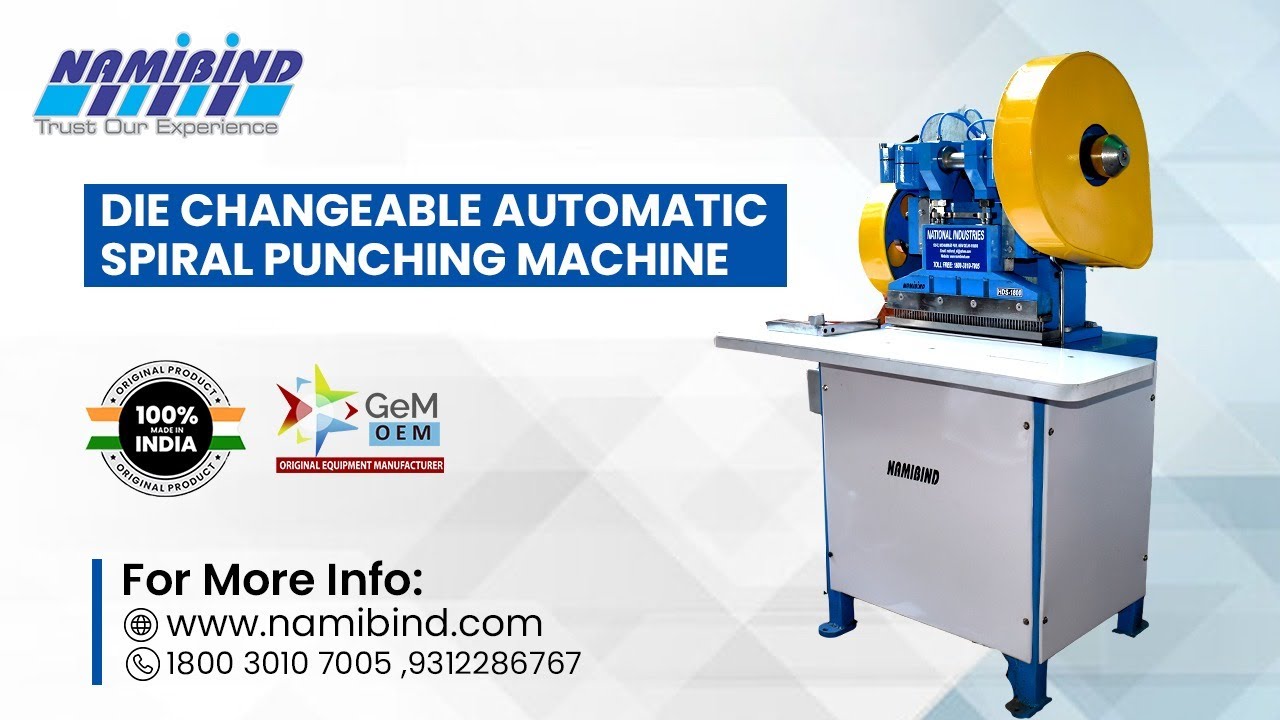 High-Speed Spiral Punching Machine | How to Use Industrial Spiral Punching Machine | 📞09555086767