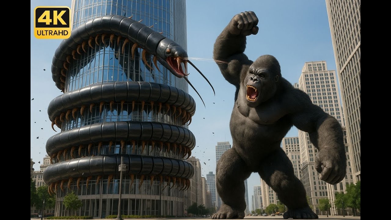 KING KONG vs Giant Centipede: The Final Battle for the City