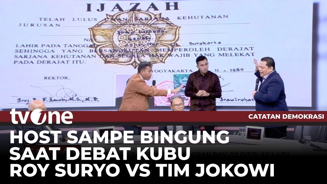 DEBAT PANAS Soal Ijazah! Kubu Roy Suryo VS Kuasa Hukum Jokowi Saling Cecar | Catatan Demokrasi tvOne