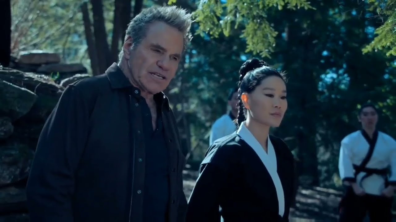 Cobra Kai Season 6 Kreese asks him Master Kim Sun Yung for his blessing to enter the Sekai Taikai