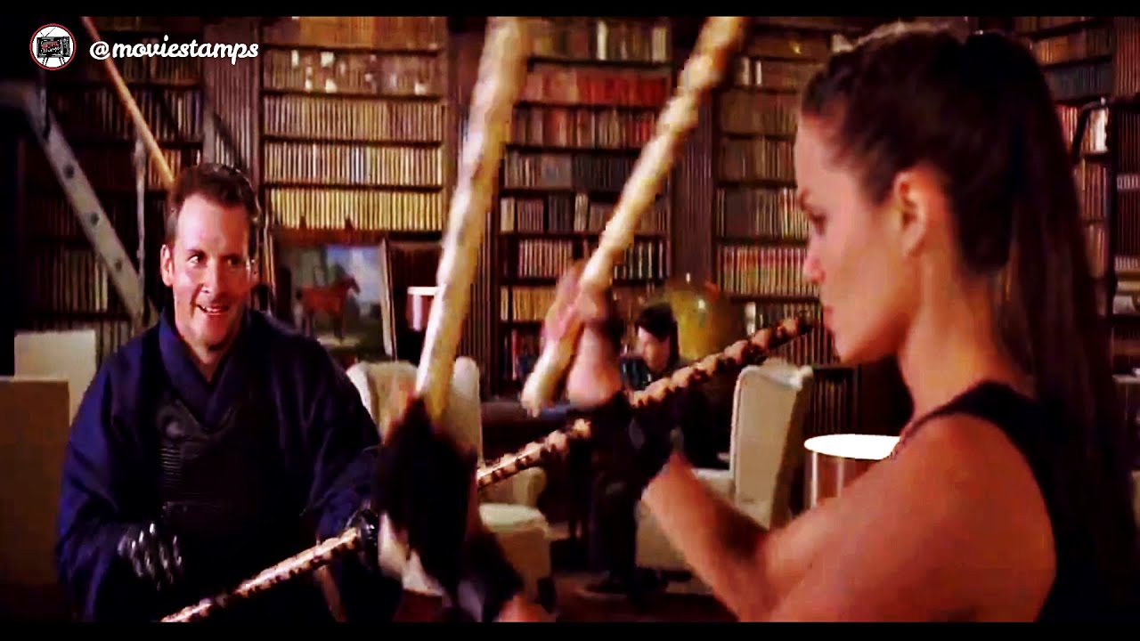Lara Croft: Tomb Raider &ndash; The Cradle of Life - Training Scene | Duel scene | Angelina Jolie