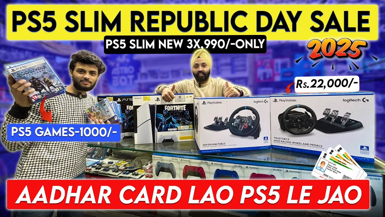 Ps5 slim Fortnite Bundle January Republic Day Offer 38,000/-Only|Logitech G29 22,000/-Only|Vlog184