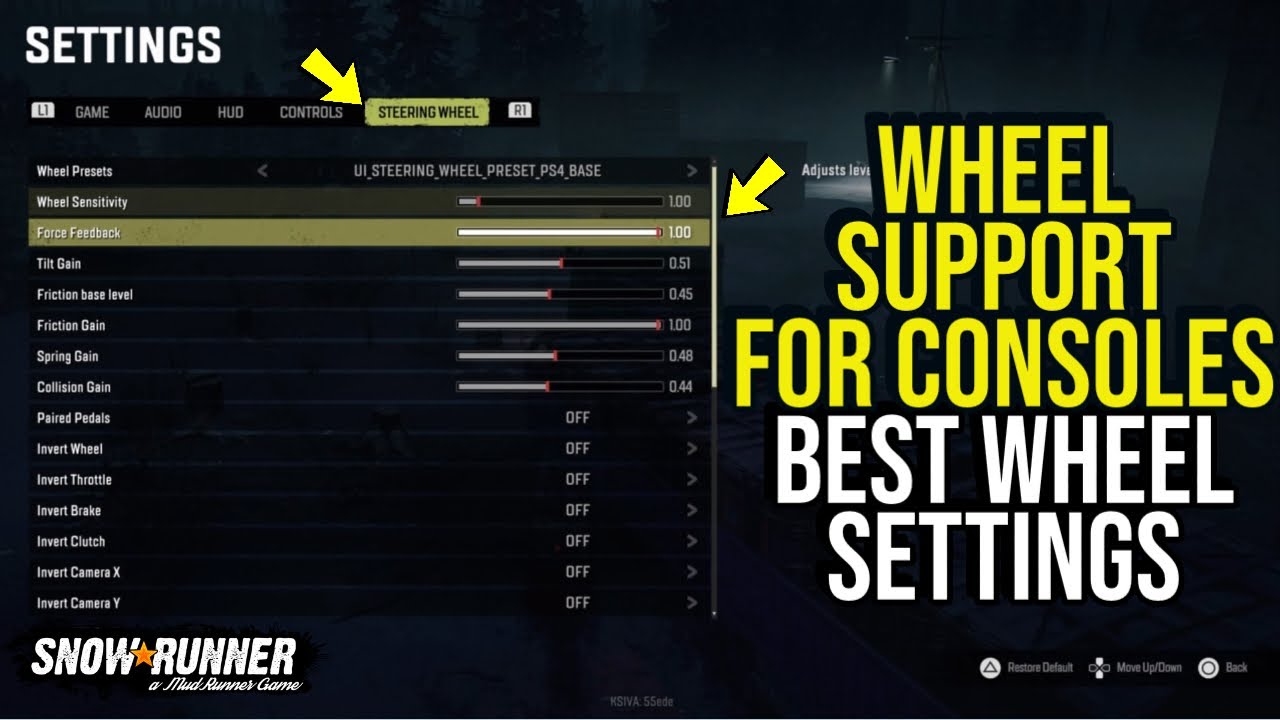 Best Wheel Settings For Consoles in Snow*Runner