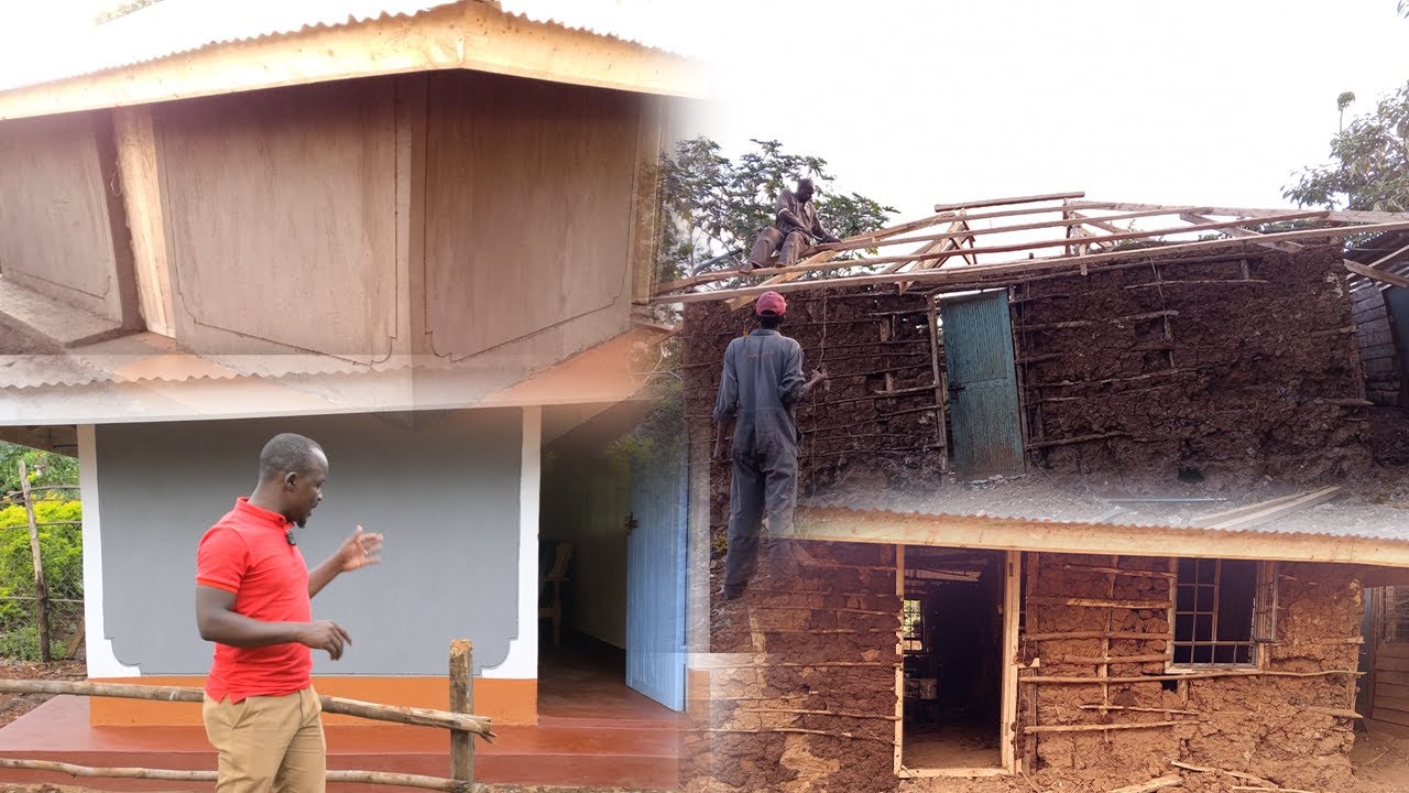 Handing over brand newly built semi permanent house, beddings and kitchen shopping to needy widower