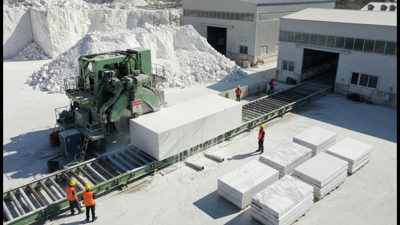 Inside a Mega Marble Factory Producing Luxury Furniture