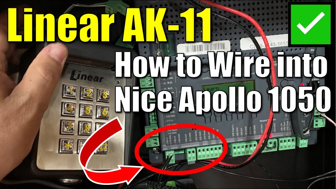 ✅ Линейная клавиатура AK-11 ● Подключение к приводу Nice Apollo 1050. Как подключить!