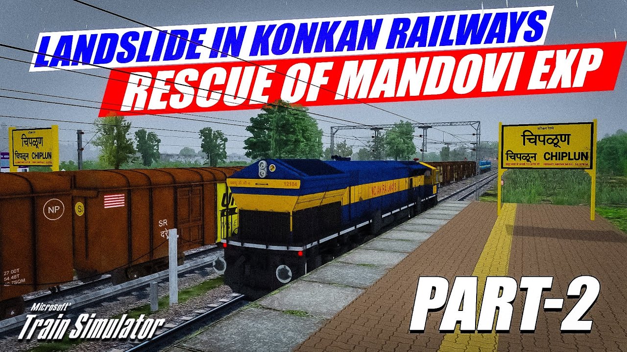 PART 2 - REAL RESCUE ACTION  OF MANDOVI EXP IN KONKAN  LANDSLIDE | 10104 MANDOVI EXPRESS | MSTS LIVE