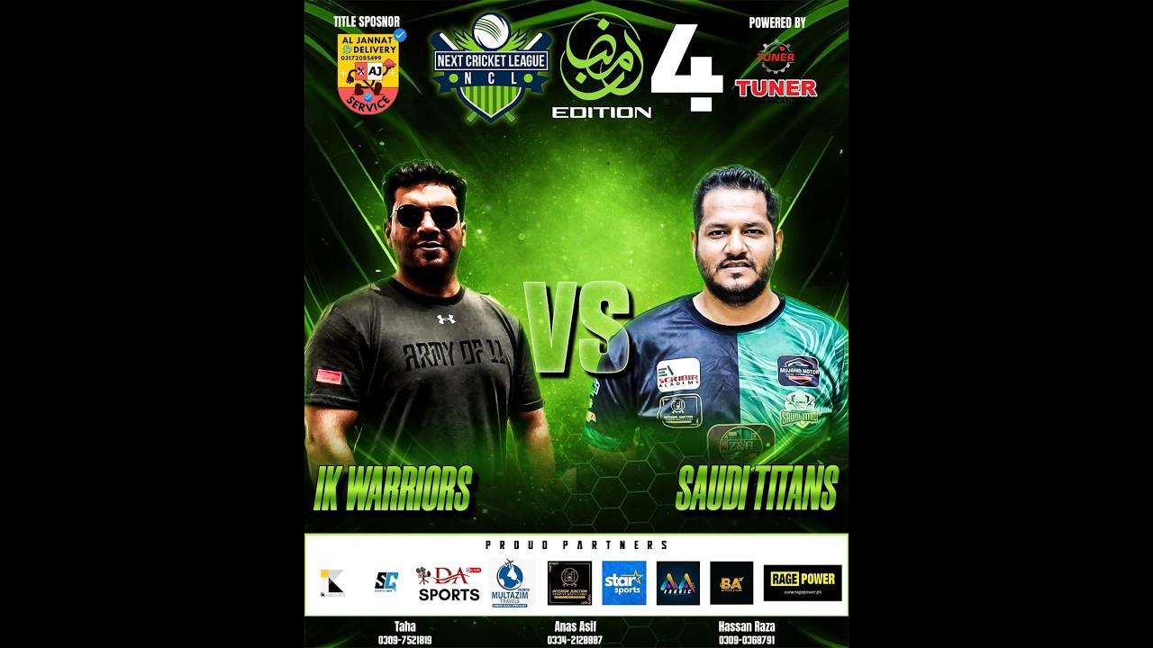 NEXT CRICKET LEAGUE  PRESENTS RAMZAN EDITION SEASON 4 || IK VS SAUDI || MATCH # 12