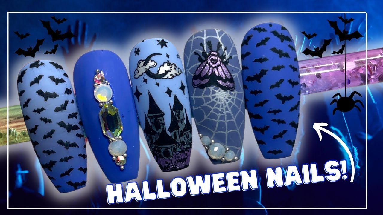 SPOOKY HAUNTED HOUSE HALLOWEEN NAIL ART DESIGN| NAIL STAMPING| MADAM GLAM