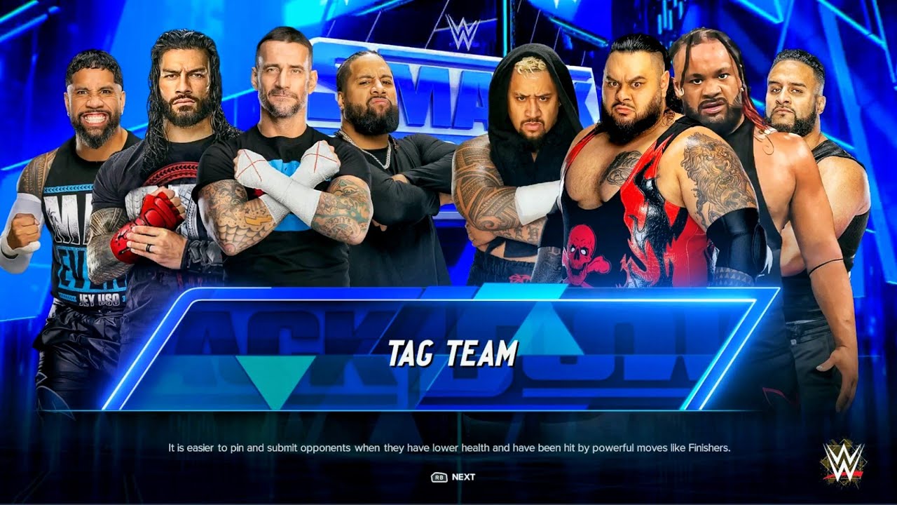 CM Punk & The OG Bloodline Vs Bronson Reed & The New Bloodline - Tag Team Match | WWE 2k24