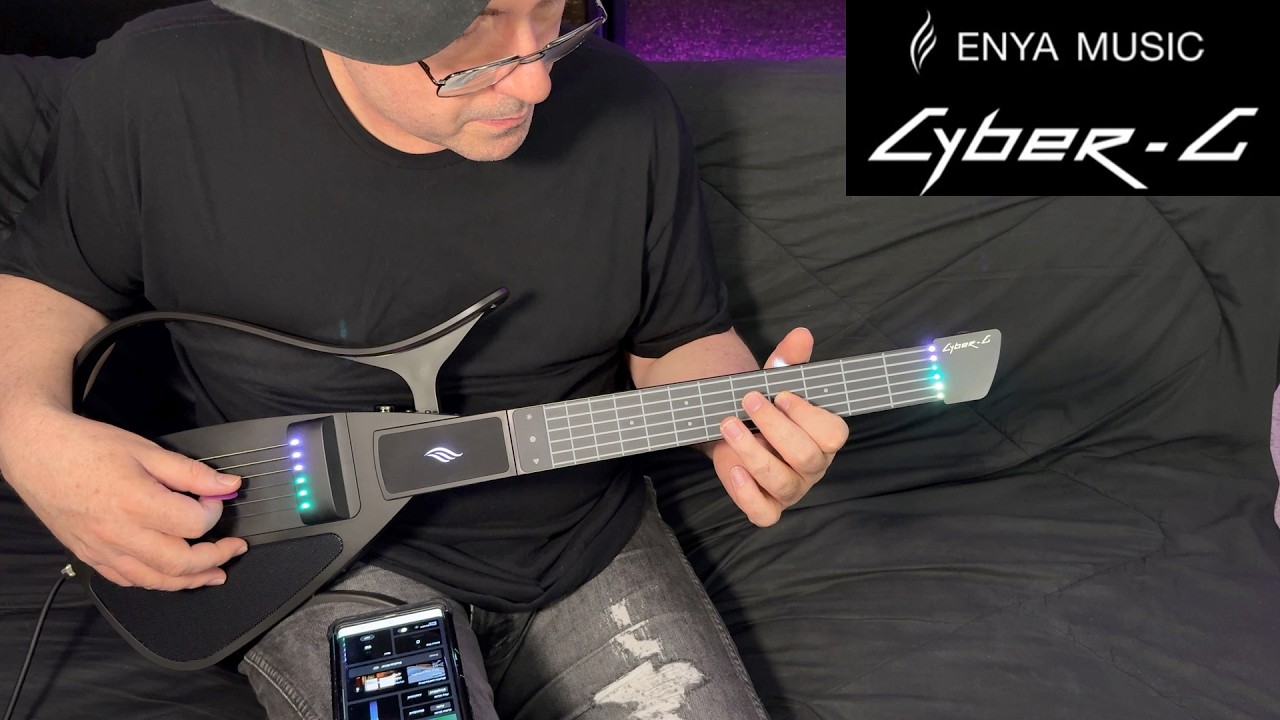The Cyber G Smart Guitar with Strings Module!  By Enya Music