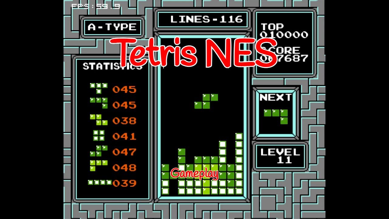 Tetris NES - Score 67697 with 116 lines