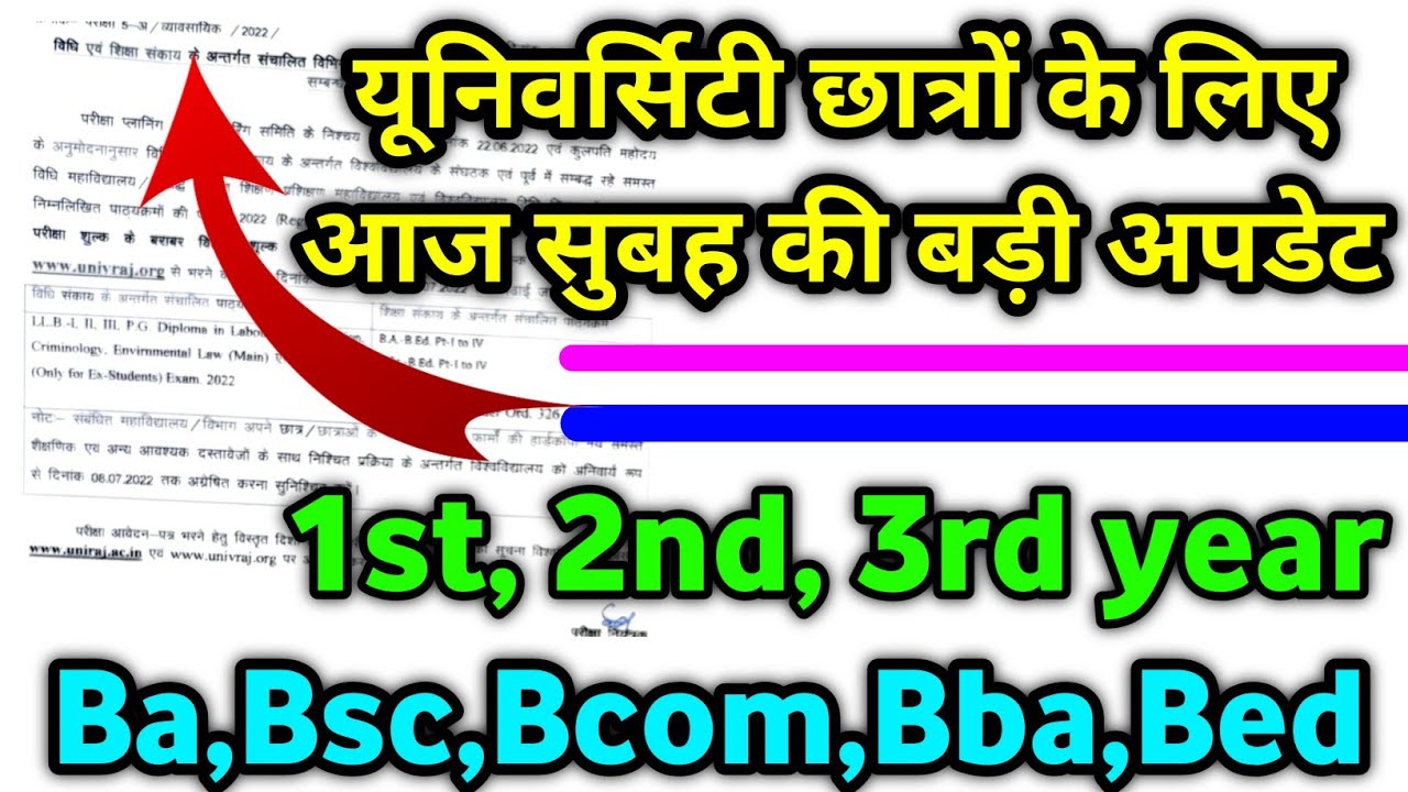 University Exam 2022 Update ।। Ba,Bsc,Bcom,Bed ।। Rajasthan University ।। Pdusu ।। mgsu ।।uok।। mlsu