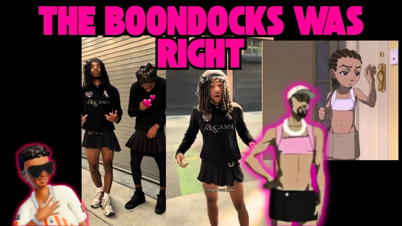 NEW TREND Men wearing skirts in Atlanta just like Boondocks predicted
