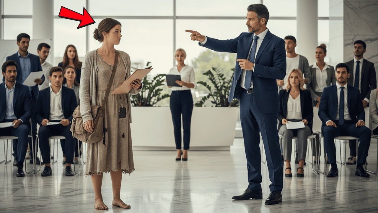 Fille Pauvre Arriva Pieds Nus À L’Entretien — Et Le PDG Millionnaire La Choisit Parmi 25 Candidats