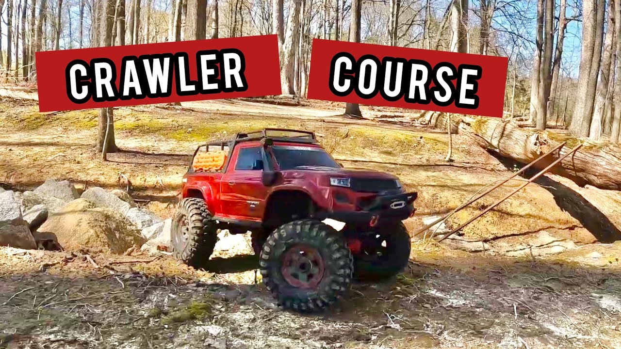 RC TRX4 Sport High Trail at A Crawler Course!