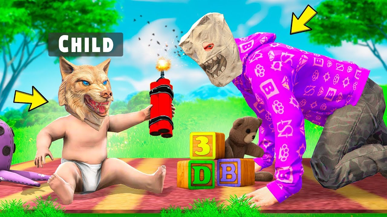 FLAZY BECAME A BABY ! - 24 HOURS CHALLENGE IN GTA 5 ONLINE