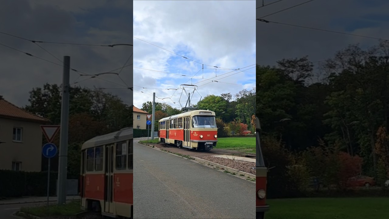 Historischer T4D/B4D H&auml;ngerzug in Halle auf Sonderfahrt #tatra #stra&szlig;enbahn #t4d #b4d #sonderfahrt