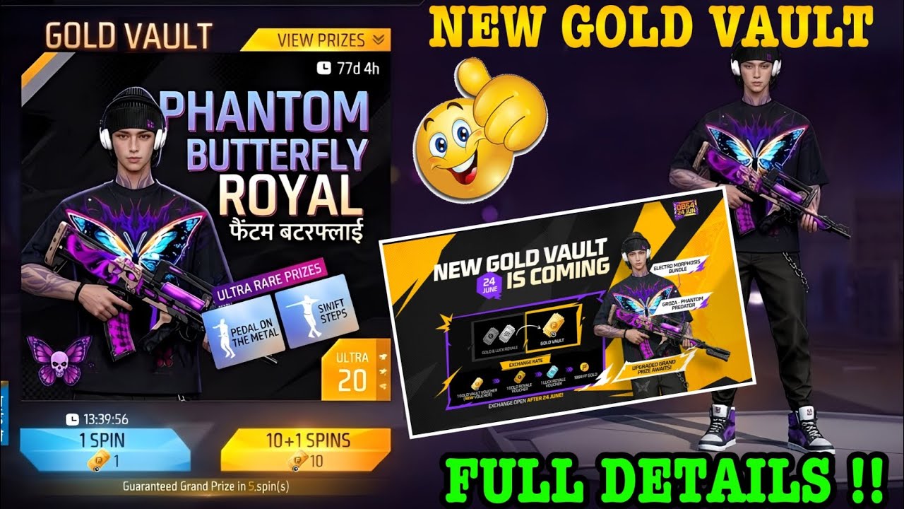 New Gold Vault Is Coming Event Kya Hai | Gold Vault Voucher Kaise Milega Free Bundle & Gun Skin FF