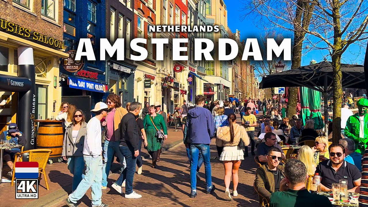 Amsterdam 4K Walking Tour 🇳🇱 | Canals, Dutch Bikes & Local Vibes in the Netherlands