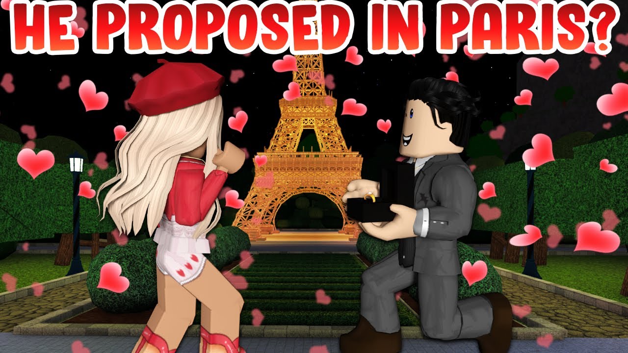 MY BOYFRIEND *PROPOSED* 💍 TO ME FOR VALENTINE'S DAY 💕 IN PARIS ❤️ | Bloxburg Roleplay | Roblox