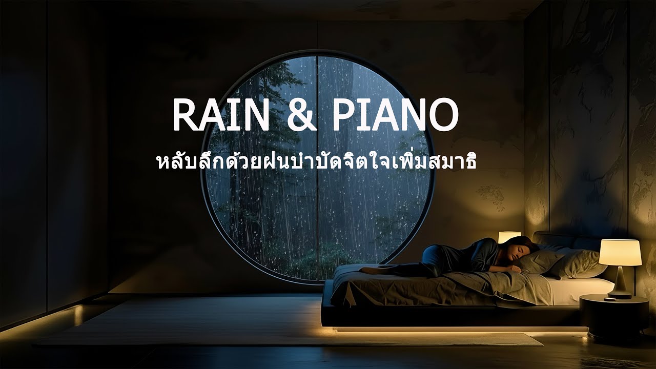 ฝนตกยาว 10 ชั่วโมง เสียงเปียโนช้า ๆ ช่วยให้นอนหลับลึก 🌧️🌙
