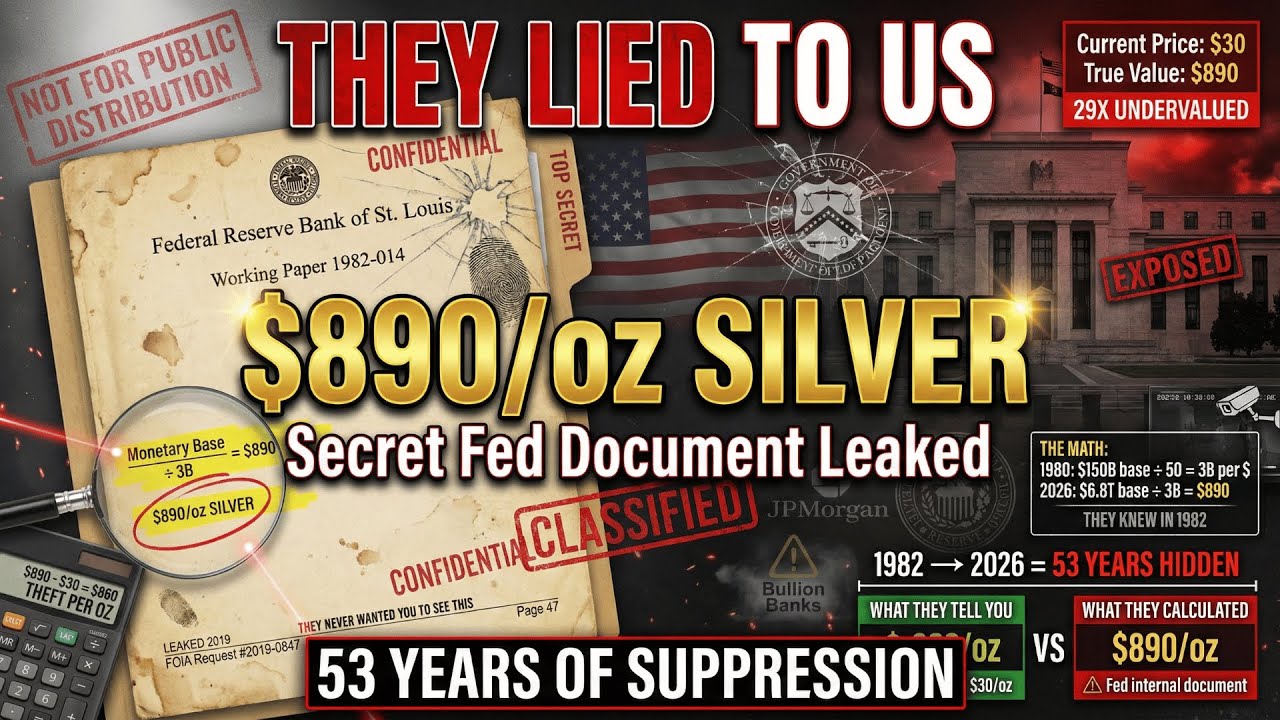 THEY LIED TO US: Secret Fed Document Reveals Silver Price Target of $890/oz (Here's Proof)