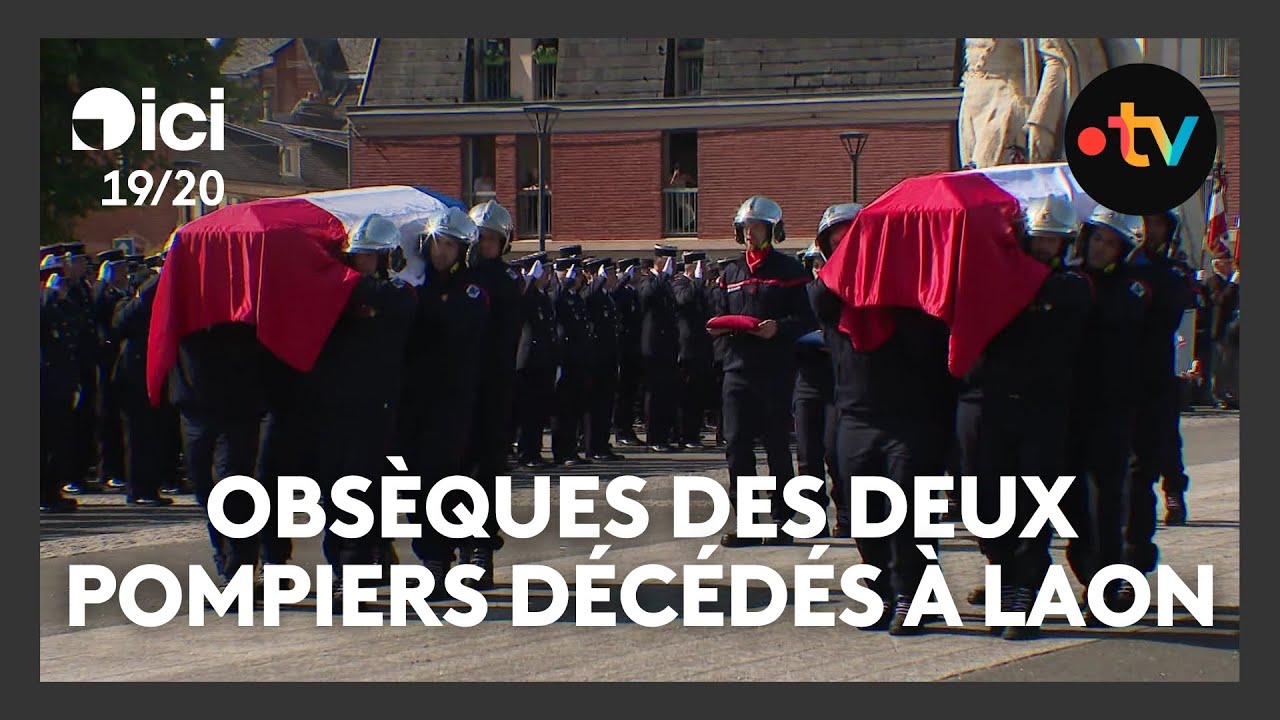 L'hommage national aux deux pompiers morts dans un incendie à Laon