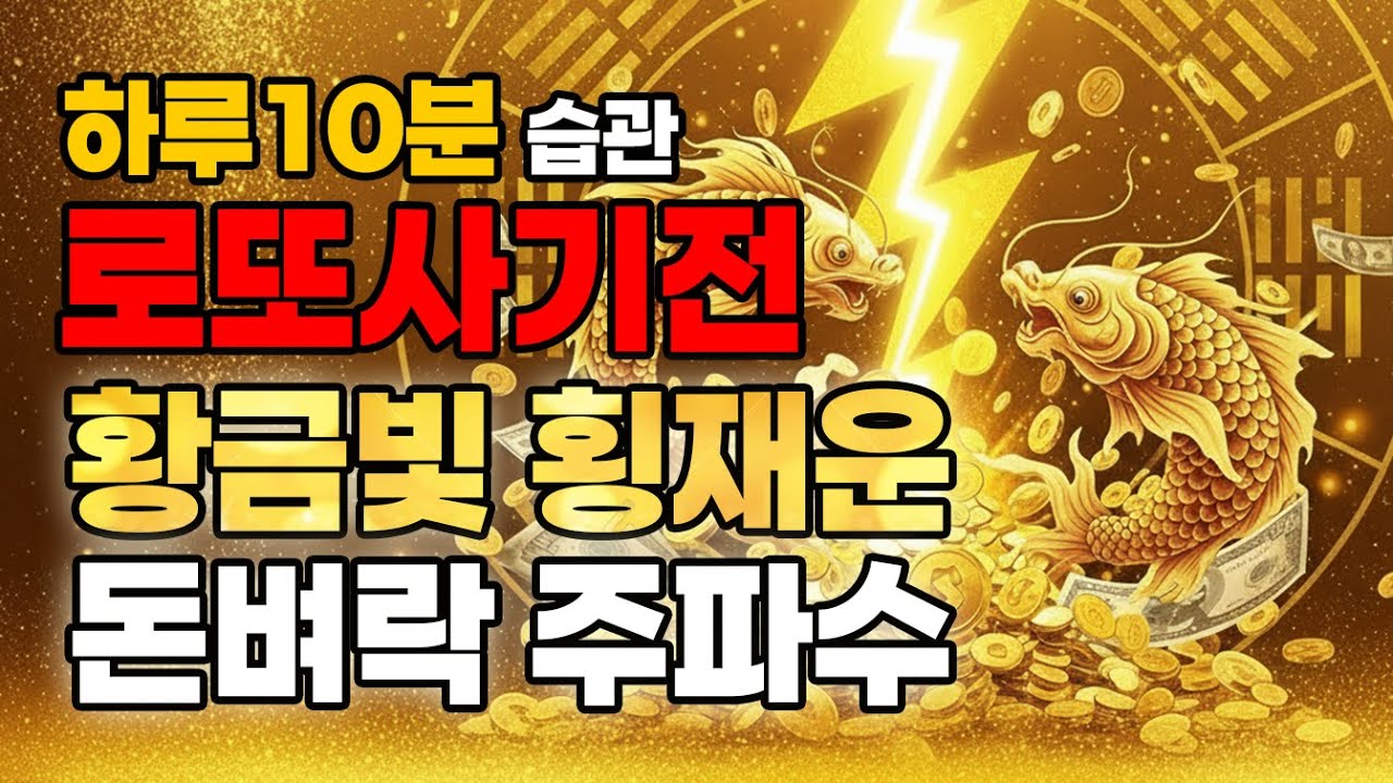 횡재운 매우 강력함: 528Hz 기적의 주파수 | 듣자마자 부의 통로가 열리는 1등 당첨 파동