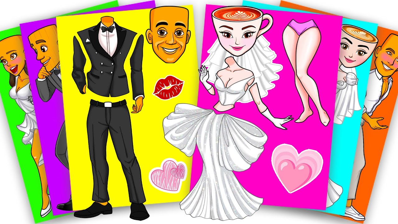 BRAINROT WEDDING of TUNG TUNG TUNG SAHUR and BALLERINA CAPPUCCINA | STICKER BOOK DIY