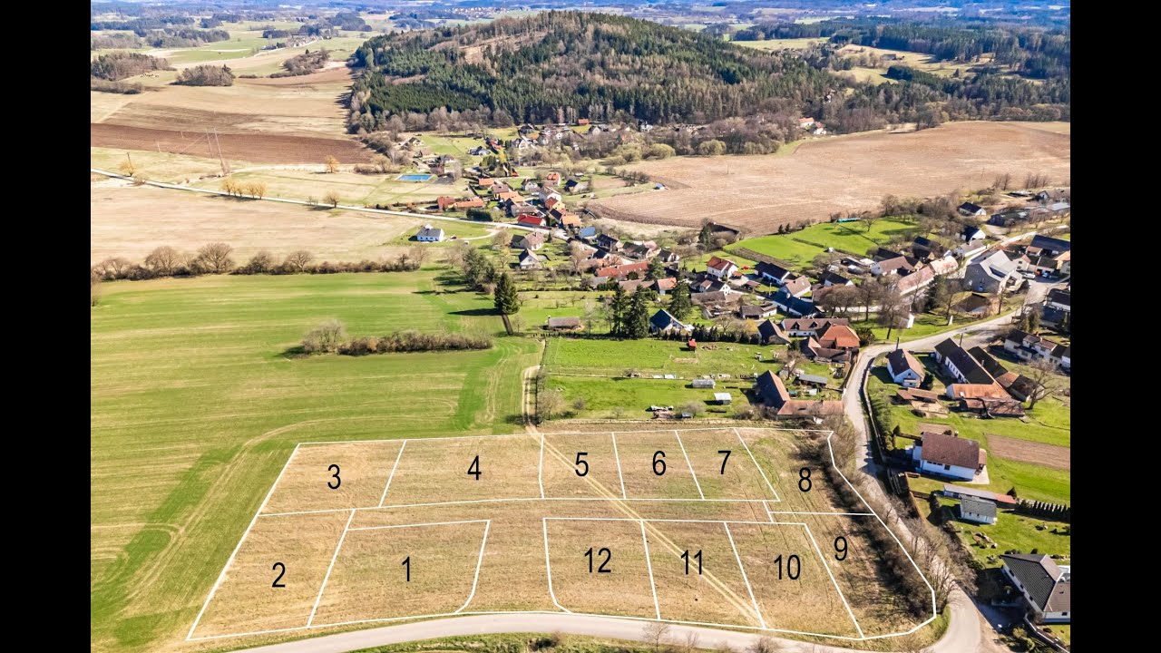Pozemky v Zahořanech, od jednoho milionu Kč