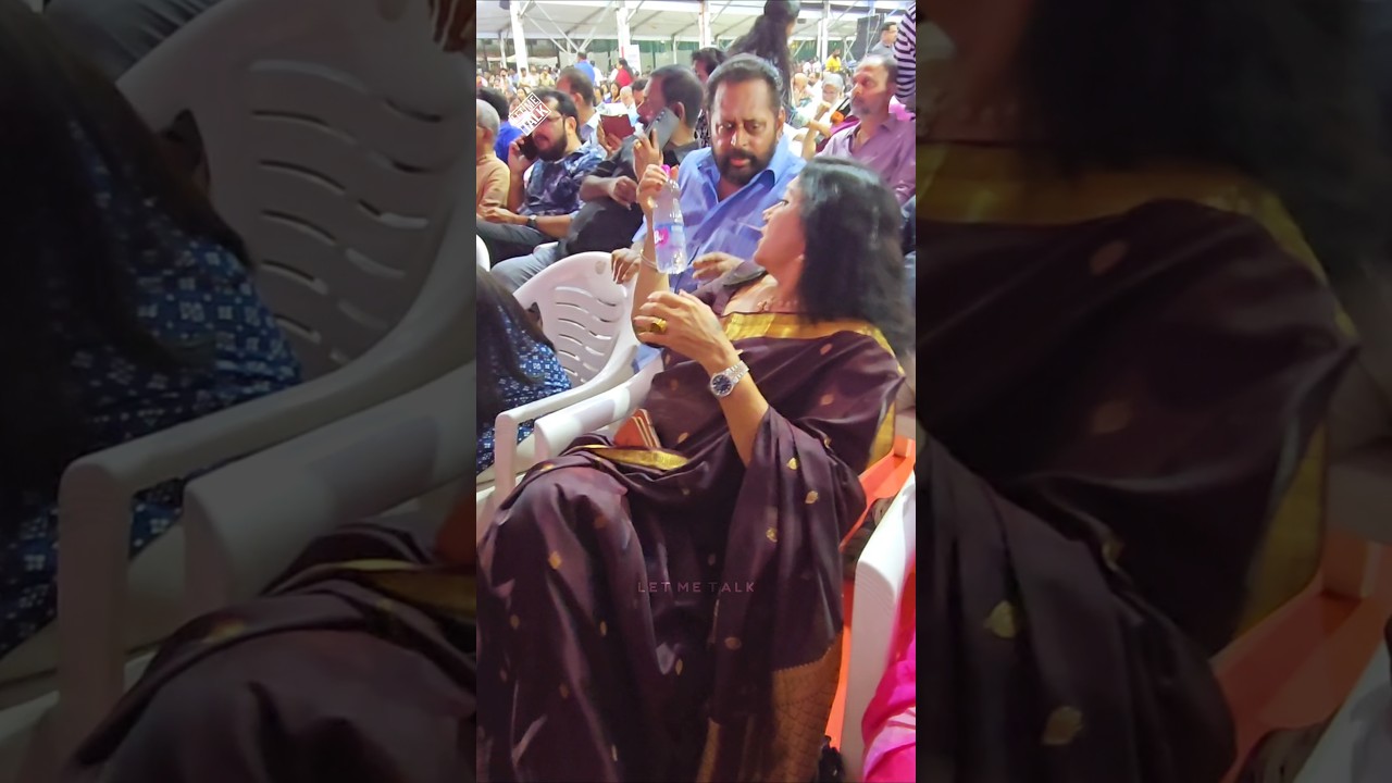 When MG Sreekumar's wife asked for the water she took to drink, the man sitting behind her gave it to her 🙏