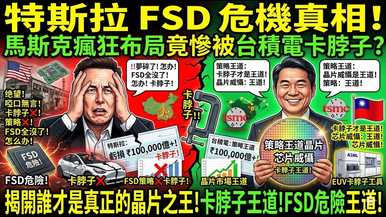 特斯拉 FSD 危機真相！馬斯克瘋狂布局竟慘被台積電卡脖子？