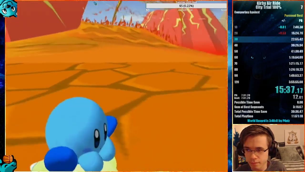 Kirby Air Ride City Trial 100% Speedrun in 3:37:00