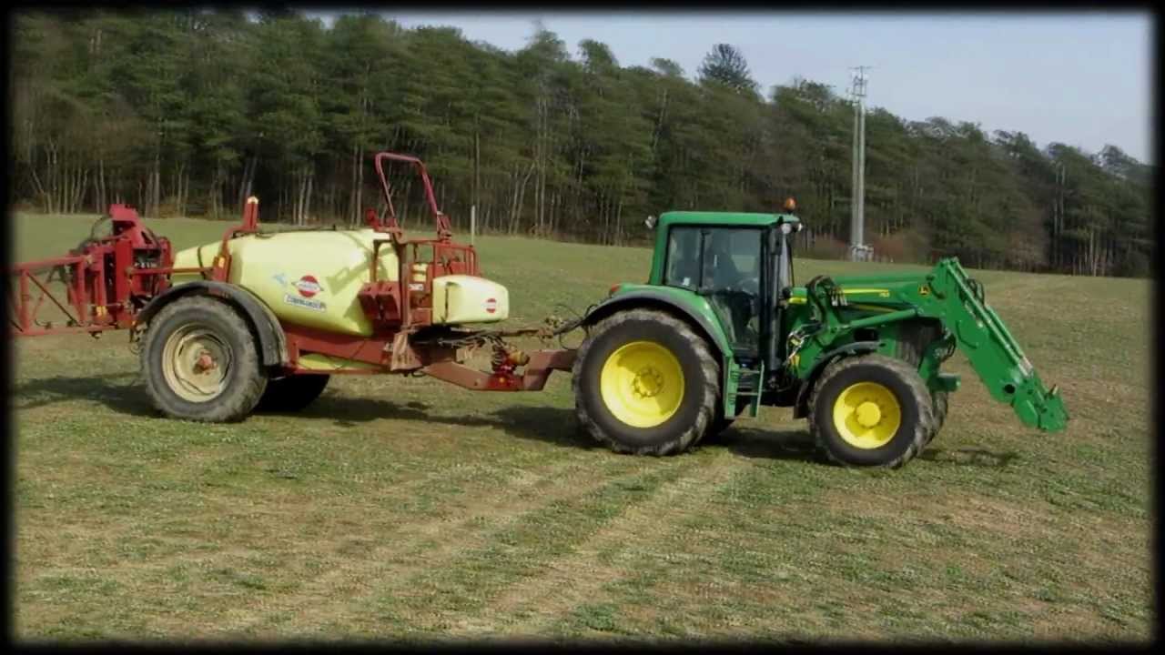 Flüssigdünger spritzen mit John Deere 6830 + Hardi Commander 4200