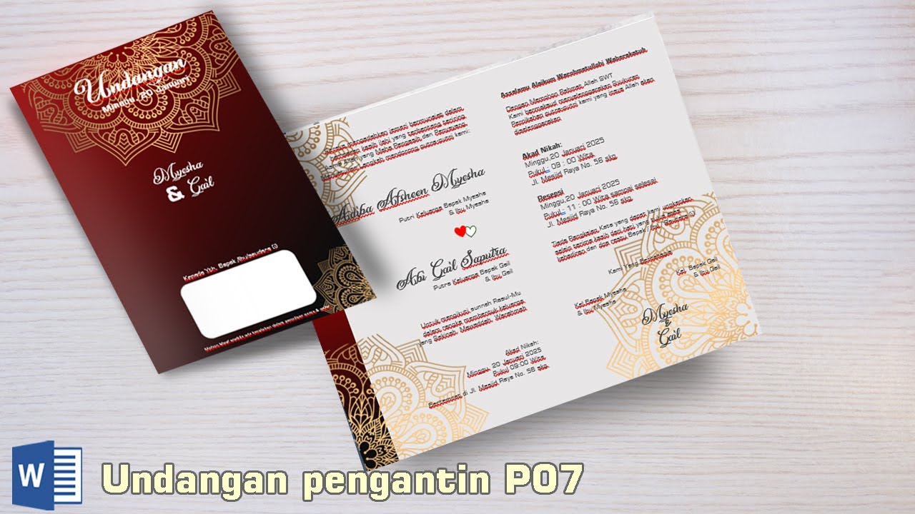 Cara Membuat Format Undangan di MS Word dan Menentukan Ukuran Undangan Full Color di Word.
