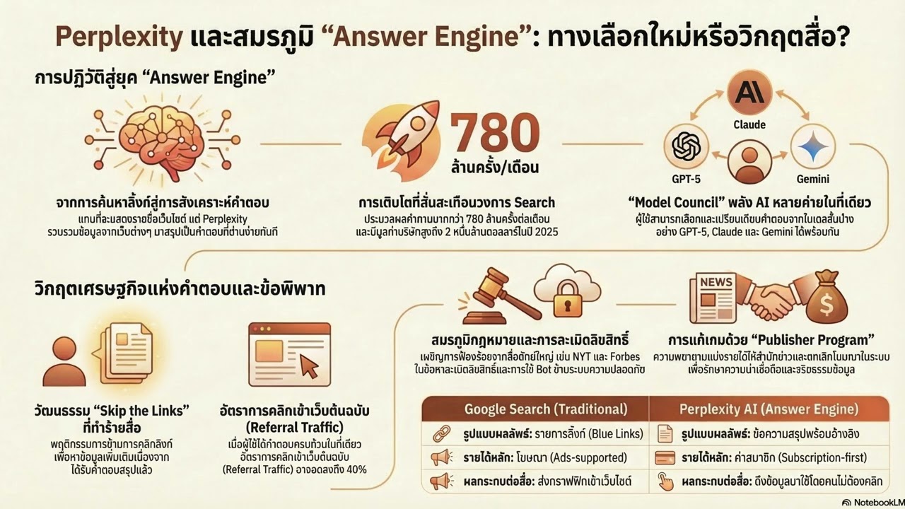 Perplexity AI: นวัตกรรมค้นหา หรือปรสิตสูบข้อมูลทำลายสื่อ?