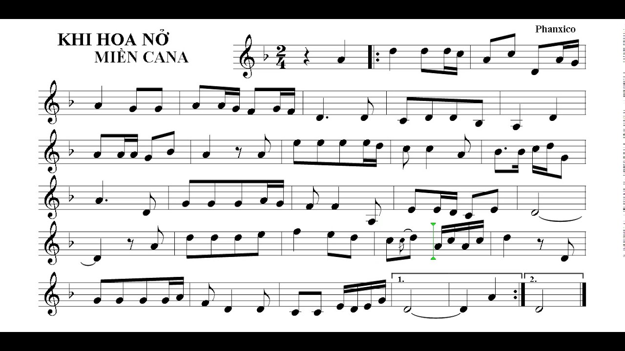 Đọc nhạc KHI HOA NỞ MIỀN CANA tr