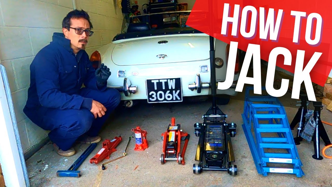 Как поднять на домкрате MG Midget!