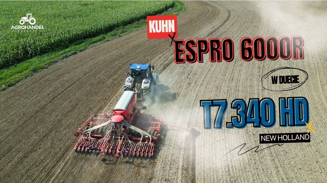 New Holland T7.340HD 🔥 KUHN ESPRO 6000R 🔥 Mocarny duet w siewie rzepaku